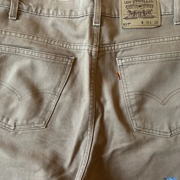 Levi’s 517 Orange Tab jeans 36x32 Made in USA Vintage Rare brown/tan denim - Picture 7 of 13
